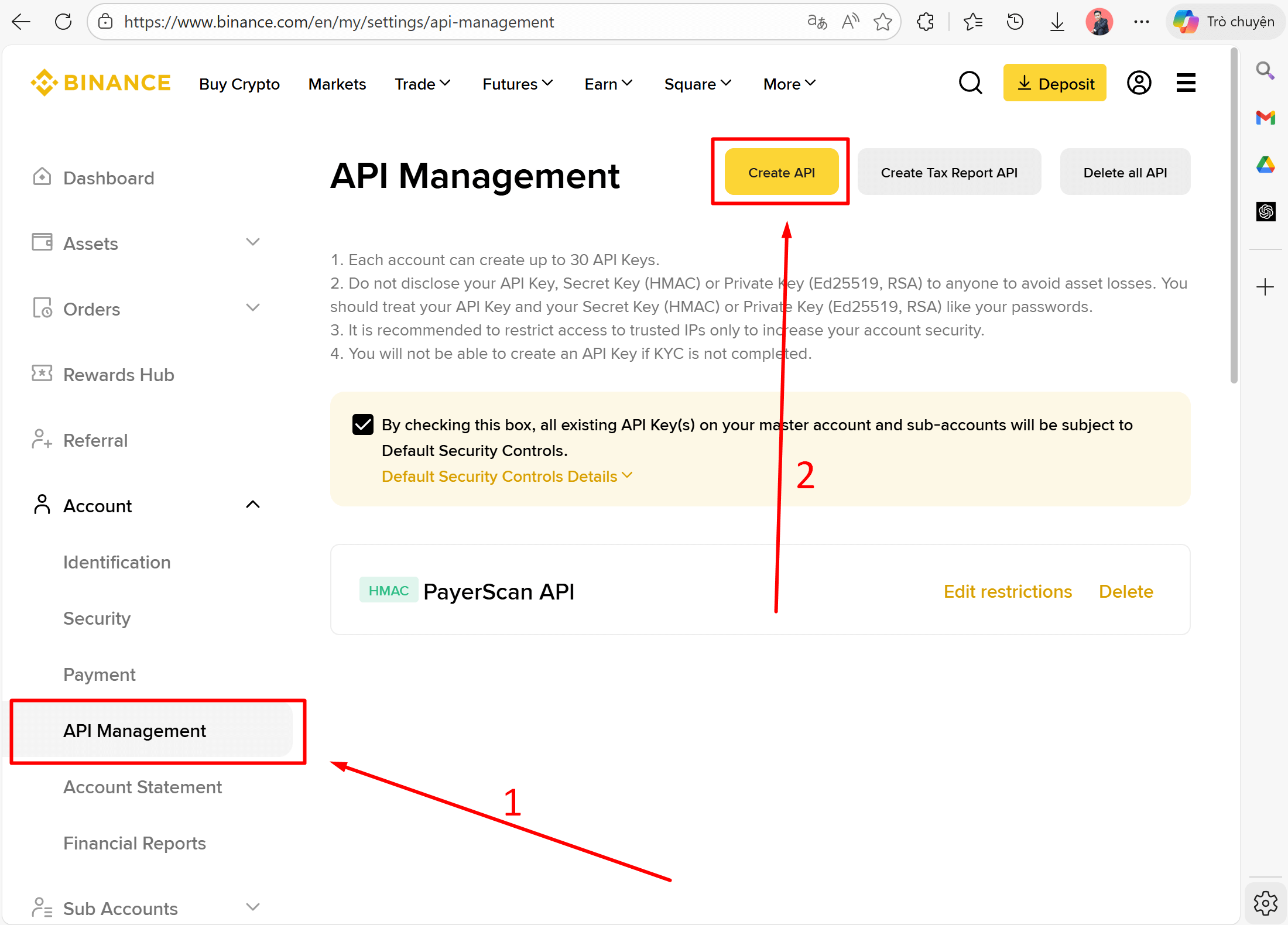 Passo 1 — Abra API Management na barra lateral, depois clique em Create API